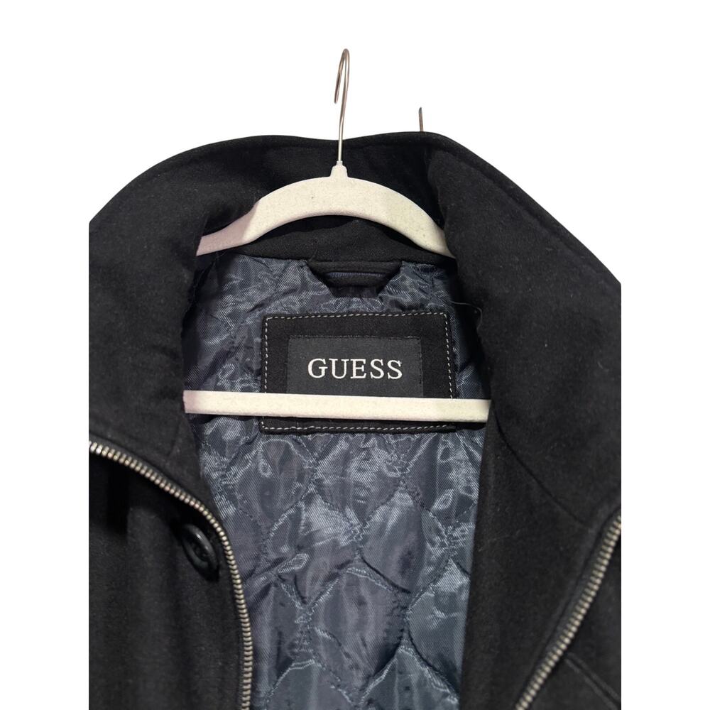 Guess Black Wool Blend Men's Jacket Size XL - Picture 3 of 9